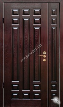 Темная двустворчатая железная дверь МДФ - купить от производителя Мосдвери Темная двустворчатая железная дверь МДФ