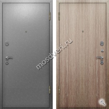 Дверь серого порошкового окраса с ламинатом дуб внутри - купить от производителя Мосдвери Дверь серого порошкового окраса с ламинатом дуб внутри