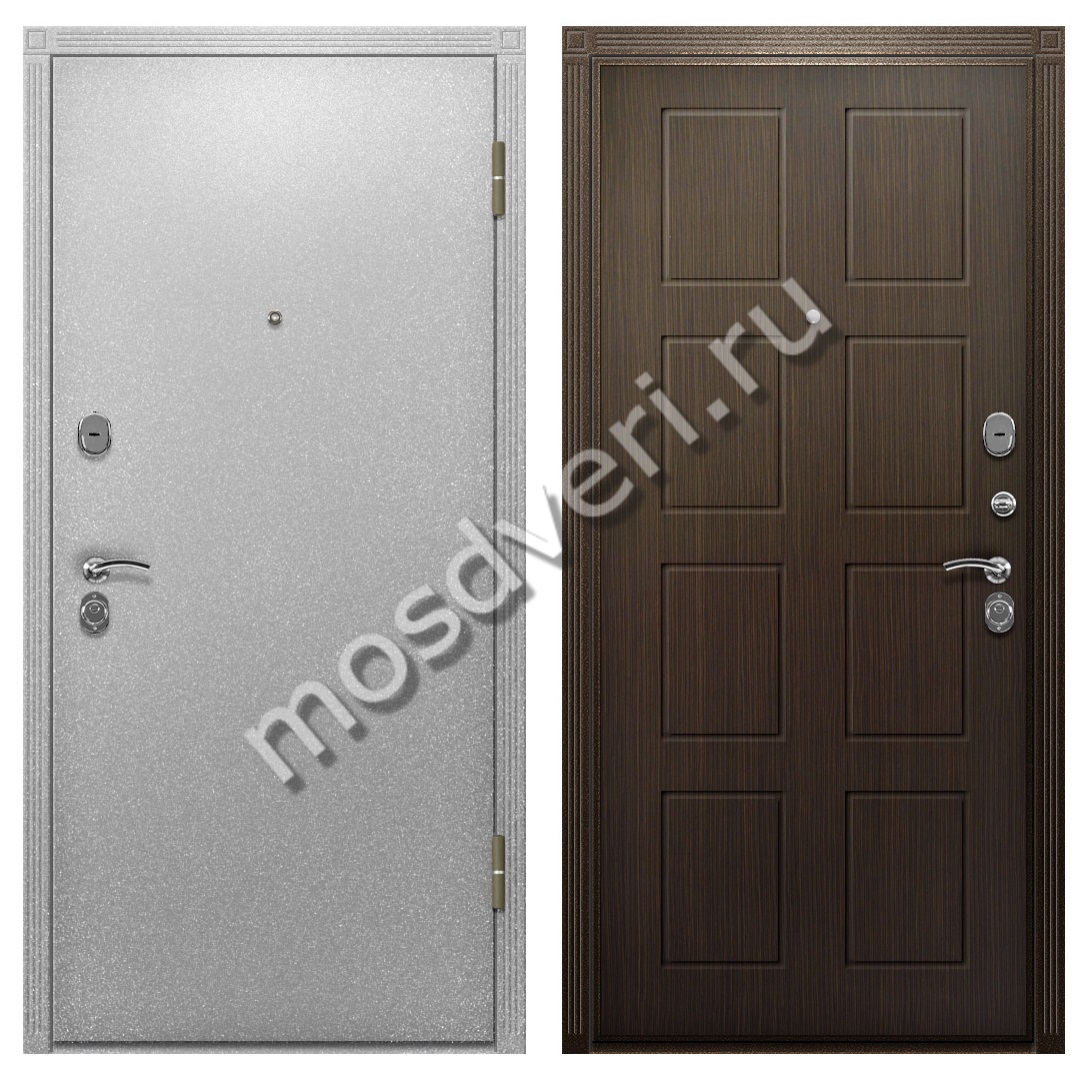 Дверь с порошковым напылением и отделкой МДФ на улицу - купить от производителя Мосдвери Дверь с порошковым напылением и отделкой МДФ на улицу