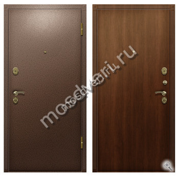 Входная дверь с одной створкой в квартиру коричневого порошкового окраса с ламинатом - купить от производителя Мосдвери Входная дверь с одной створкой в квартиру коричневого порошкового окраса с ламинатом