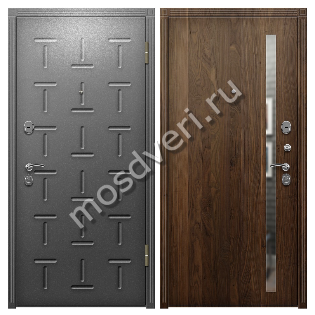 Металлическая дверь с зеркалом с МДФ - купить от производителя Мосдвери Металлическая дверь с зеркалом с МДФ