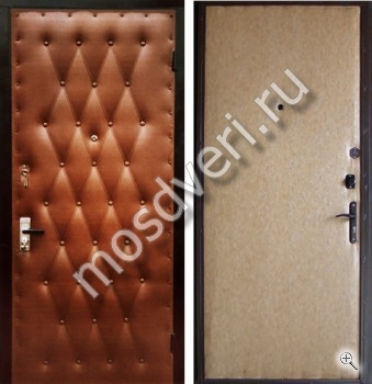 Металлическая дверь: Винилискожа дутая + Винилискожа №3 - купить от производителя Мосдвери Металлическая дверь: Винилискожа дутая + Винилискожа №3